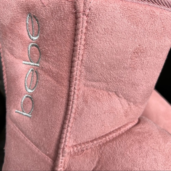 Bebe Microsuede Faux Fur Lined Winter Boot in Blush Size 3 - Picture 4 of 5